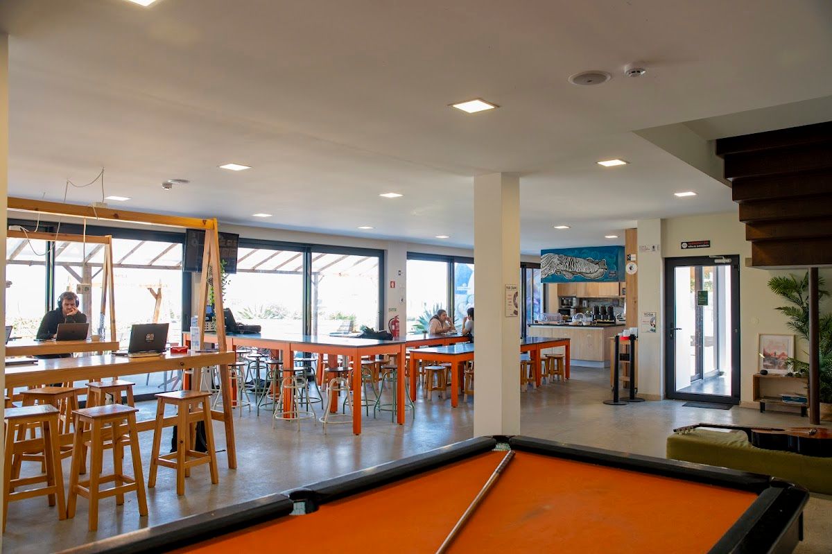 WOT Ericeira Surf Social hostel with pool, skate ramp and social outdoor spaces